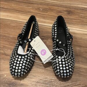A New Day Women's Black Rhinestone Loafers